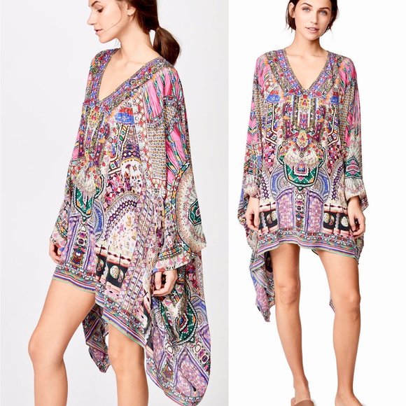 Camilla Dresses & Skirts - Camilla Crystal Embellished Silk Kalbelia Kaftan